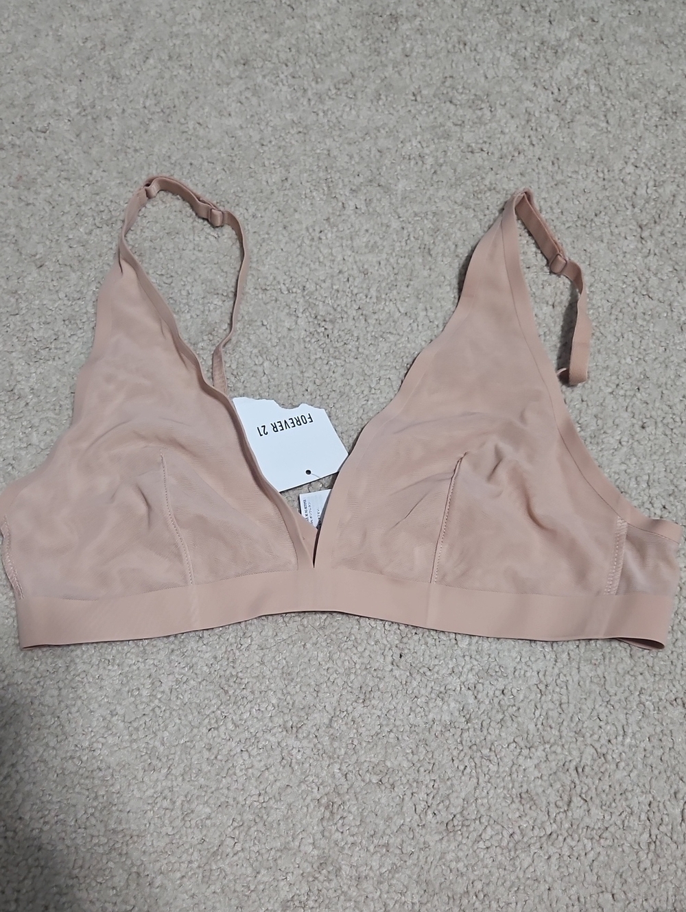 Forever 21 Blush Nude Triangle Bralette